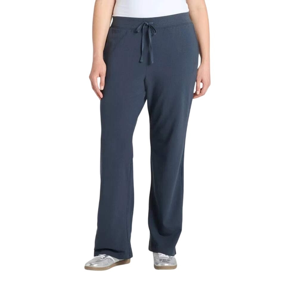 All in Motion Women's Navy French Terry Flare Full Length Pants Size XXL